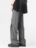 Jinquedai Techwear Parachute Lce Silk Pants Men Wide Leg Trousers Male Quick Drying Streetwear Loose Oversize Korean Hip Hop jinquedai