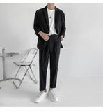 Jinquedai Spring Summer British Style Formal Blazer Men Korean Fashion Loose Casual Dress Jacket Men Harajuku Social Suit Jacket Men M-2XL jinquedai