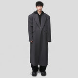 Jinquedai Tide Men's Long Coat Handsome Korean Style High End Simple Casual Knee Over OverCoat Trend Autumn Winter Windbreaker jinquedai