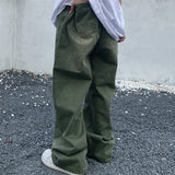 Green Jeans Baggy Distressed Vintage Denim Trousers Male Wide Leg Pants Men Streetwear Retro Oversize Casual Hip Hop jinquedai