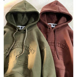 Hybskr Steel Stamp Printed Hooded Shirt Men Baggy Fashion Drawstring Front Pocket Pullover Hoody Oversize Male Hip Hop Hoodies jinquedai