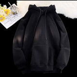 New Solid Color Men Hoodies Fleece Warm Sweatshirt Fashion Streetwear Casual Mens Women‘s Loose Breathable Pullovers Brand Hoody jinquedai