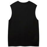 Jinquedai Oversized Vest Star Patchwork Y2K Tops Men Harajuku Streetwear Tank Vests Fashion Casual Loose Cotton Hip Hop Vest Black jinquedai