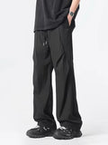 Jinquedai Techwear Parachute Lce Silk Pants Men Wide Leg Trousers Male Quick Drying Streetwear Loose Oversize Korean Hip Hop jinquedai