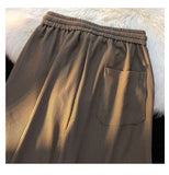 Men's Retro Casual Pants Drape Women's Fashion Long Hight Waist Pockets Drawstring Wide-leg Pants Trousers Straight Pants jinquedai