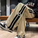 Jinquedai Men Corduroy Casual Pants American Retro Long Pants Straight Crotch Spring Autumn Loose Style Trendy Wide Leg Pants jinquedai