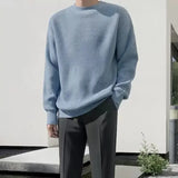 Korean Fashion Sweaters Men Autumn Solid Color Wool Sweaters Slim Fit Men Street Wear Mens Clothes Knitted Sweater Men Pullovers jinquedai