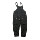 Jinquedai 2024 Spring Summer Trendy Overalls Romper Unisex Jumpsuits Fashion Patchs Pocket Straps Sleeveless Pants Playsuits Men Clothes jinquedai