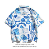 New Spring Summer Tie Dye Print Beach Cloth High Streetwear Men Short Sleeve Shirts Unisex Women Tees Couple T-Shirt Casual Chic jinquedai