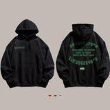 Autumn and Winter New Couple Loose Personality Letter Printing Hooded Sweater Men and Women Hip Hop Long Sleeve Coat harajuku jinquedai