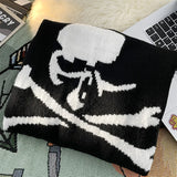 Jinquedai  Hip Hop Streetwear Men Pullover Gothic Fall New Fashion Knitwear Couple Loose Knitted Sweater Men Women y2k Knitted Sweater jinquedai