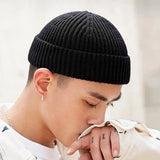 Jinquedai Rimiut Knitted Hat for Men & Women Caps Wool Fashion Simple Warm Skullies Beanies Solid Autumn Winter Beanie Cap Trendy Style