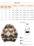 Jinquedai Mens Sweatshirts Casual Vintage Stand Collar Quarter Zip Ethnic Aztec Print Woolen Pullover Sweatshirt Fall Winter Unisex Hoodie jinquedai