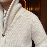 Fall Lapel Sweater Cardigan Men Knitting Pocket Sweaters Winter Warm Coat Men Single Breasted Top Cardigan Sweater jinquedai