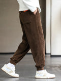 Jinquedai New Autumn Winter Corduroy Sweatpants Men Baggy Joggers Fashion Streetwear Loose Casual Harem Pants Plus SIze 8XL jinquedai