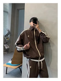 Trendy Brand Men's Casual Sports Suit  Spring And Autumn New High-end Handsome Jacket Fashionable Tracksuit Kanye Y2k Tops jinquedai