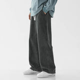 New Baggy Jeans Men's Streetwear Harajuku Fashion Casual Wide-leg Trousers Japanese Simple Male Jeans Denim Pants jinquedai