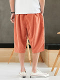 Jinquedai Plus Size Summer Harem Pants Men Short Joggers Chinese Style Calf-Length Casual Baggy Pants Male Capris Trousers 8XL jinquedai