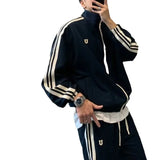 Trendy Brand Men's Casual Sports Suit  Spring And Autumn New High-end Handsome Jacket Fashionable Tracksuit Kanye Y2k Tops jinquedai