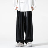 Jinquedai Korean Style 5 Colors Men Pants Oversized Wide-Leg Trousers Baggy Straight High Waist Casual Sports Jogging Pant Yoga jinquedai