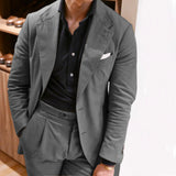 Single-breasted Luxury Suits for Men Lapel Full Casual Men's Suit Blazers Customizable Elegant Social Modern Fashion Blazer jinquedai