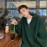 Hooded Sweater Coat Men Spring and Autumn Casual Knitted Sweaters Men Pullover Jumpers Men Fashion Clothing  Streetwear Tops jinquedai