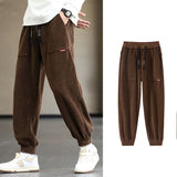 Jinquedai New Autumn Winter Corduroy Sweatpants Men Baggy Joggers Fashion Streetwear Loose Casual Harem Pants Plus SIze 8XL jinquedai