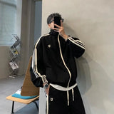 Trendy Brand Men's Casual Sports Suit  Spring And Autumn New High-end Handsome Jacket Fashionable Tracksuit Kanye Y2k Tops jinquedai