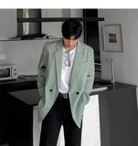 Jinquedai Korean-style Blazers Men Leisure Trendy Loose One Button Suit Jackets Male Daily Street wear All-match Simple Suit-tops 4 Colors jinquedai