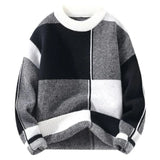 Jinquedai Round Collar Crewneck Long Sleeve Thick Knitwear Original Autumnr and Winter Pullover Man Casual Y2k Knitted Sweaters for Men jinquedai