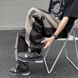 Jinquedai  Parachute Cargo Pants Men Patchwork Zipper Loose Casual Trousers Male Summer Hip Hop Spliced 5 XL jinquedai