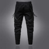 Jinquedai Men Y2K Cargo Pants Zipper Pocket Tactical Techwear Ninja Jogger Pants Black Fashion Streetwear Pants Punk Sweatpants Trousers jinquedai