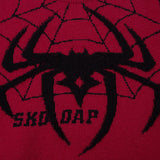 Jinquedai Y2K Spider Sweater Men Punk Goth Knitwear Streetwear Harajuku Hip Hop Oversized Sweaters Pullover Knit Sweater Jumper Tops jinquedai