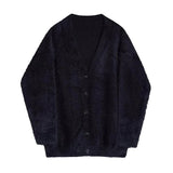 Men's Knitted Luxury Button Cardigan Sweatercoat Casual Long Sleeve V Neck Solid Color Vintage Korean Autumn Clothing jinquedai