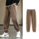 Jinquedai New Autumn Winter Corduroy Sweatpants Men Baggy Joggers Fashion Streetwear Loose Casual Harem Pants Plus SIze 8XL jinquedai