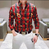 Jinquedai Trendy Personalized Printed Men's Comfortable Shirt for Early Spring New High-end Top jinquedai