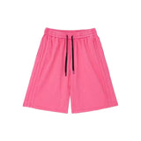 Jinquedai Summer Washed Casual Beach Shorts Men 2024 New Simplicity Solid Straight Leg Middle Pants Outdoor Sport Fashion Loose Trunks jinquedai