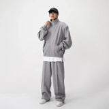 Sports Suits Pants Sets for Men 2 Piece Sets Couple Matching Outfits Clothing Hoodies Sweatshirt Gray Korean Streetwear jinquedai