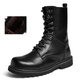Leather Men Boots Breathable High Top Shoes Outdoor Casual Men Winter Shoes Autumn Snow Boots For Men Botas Homme