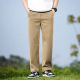 Jinquedai Summer Thin Lyocell Youth Wide-Leg Pants, Baggy Straight Trousers, Trendy and Comfortable Casual Pants jinquedai