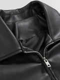 Spring Autumn Cool Luxury Short Black Soft Light Pu Leather Jacket Men Zipper Casual Mens Jackets and Coats Fashion jinquedai