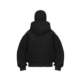 Jinquedai 2025 new ins tide brand double hat unique design hooded sweater autumn and winter new men's and women's same loose Y2K sweater jinquedai