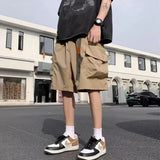 Jinquedai Summer Men's Functional Cargo Shorts 2024 New Multi-pocket Baggy Gym Short Sweatpants Y2K Streetwear Bermuda shorts Masculina jinquedai