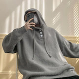 Hooded large size sweater men's spring and autumn Japanese retro lazy coat oversize hooded sweatshirt sweatshirts promo hoodie jinquedai