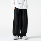 Jinquedai Korean Style 5 Colors Men Pants Oversized Wide-Leg Trousers Baggy Straight High Waist Casual Sports Jogging Pant Yoga jinquedai