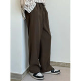 Jinquedai Brown Suit Pants Men Fashion Social Men Dress Pants Korean Loose Casual Straight Trousers Men Office Formal Pants M-3XL jinquedai