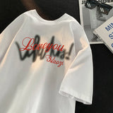 Jinquedai Men Hip Hop Graphic Print T-Shirt Round Neck Oversized Tops 2024 Summer T-shirt Harajuku Short Sleeved Tees Male Female T-shirts jinquedai