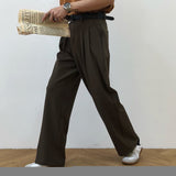 Men's Wear Autumn New Casual Pants Men's Fashion All-match Straight Loose Wide Leg Pants Vintage Loose jinquedai