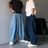 Jinquedai Japanese-style Retro Men's Casual Jeans, Street Fashion Brand, Loose, Fashionable, Versatile, Wide-leg Lantern Pants S-3XL jinquedai