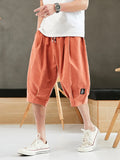 Jinquedai Plus Size Summer Harem Pants Men Short Joggers Chinese Style Calf-Length Casual Baggy Pants Male Capris Trousers 8XL jinquedai